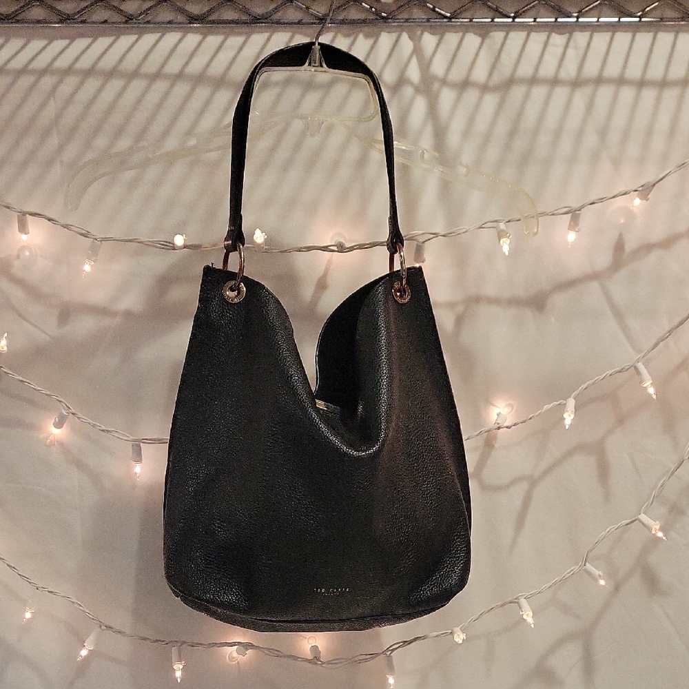 Ted Baker London Black Leather Hobo Bag